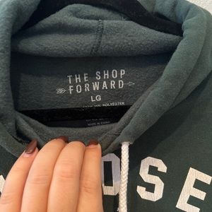 Choose Joy Green sweatshirt from The Shop Forward. Size Large